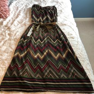 Strapless maxi dress